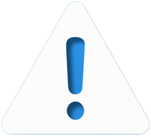 Значок треугольника с предупреждением, указывающий на легкие побочные эффекты после стоматологической операции