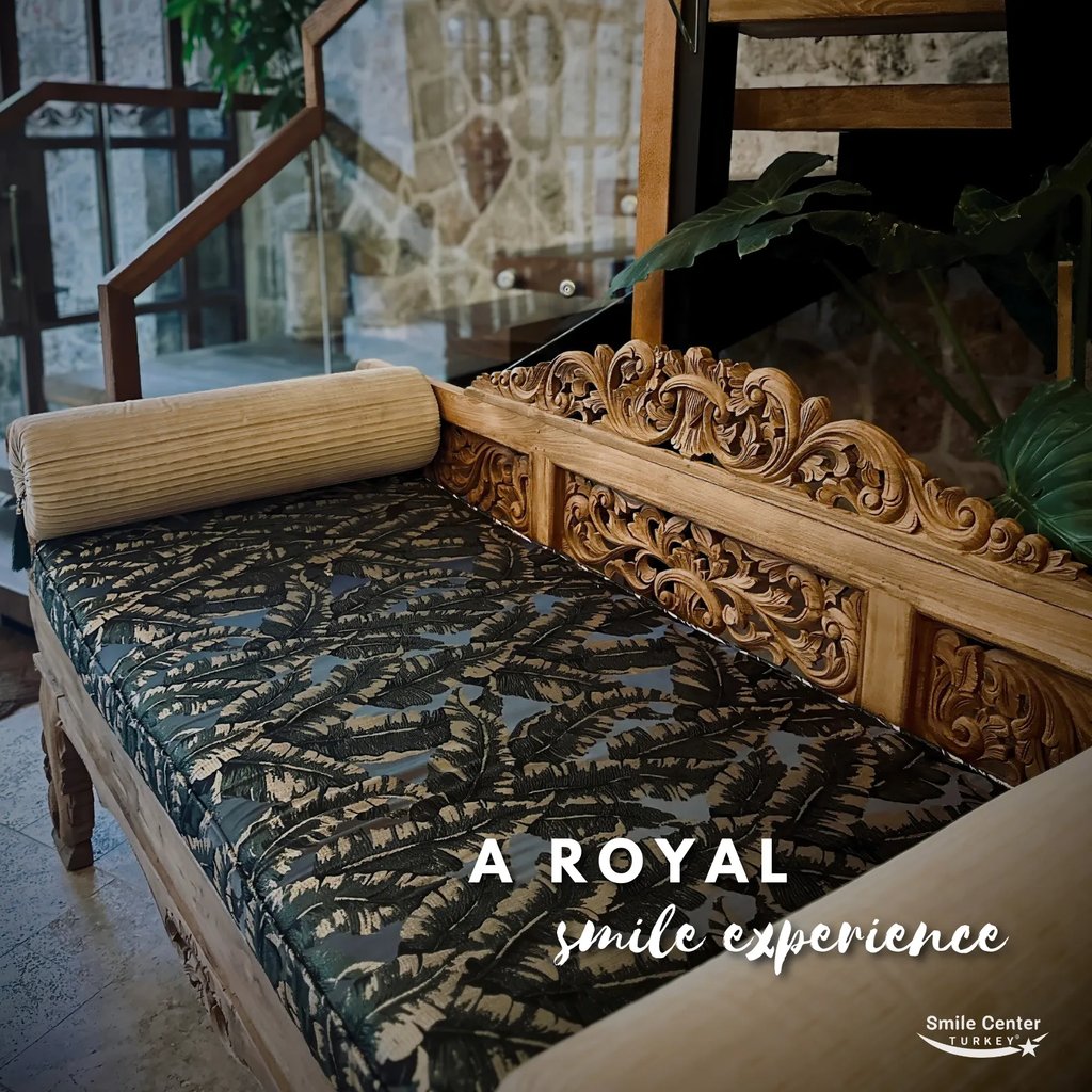 Traditional Turkish seating area symbolizing a luxurious patient experience.