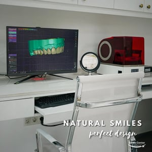 Digital smile design software interface.