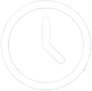 Clock icon indicating estimated time for dental implant procedure
