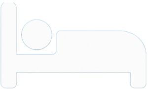 Hospital bed icon representing clinic stay after dental treatment
