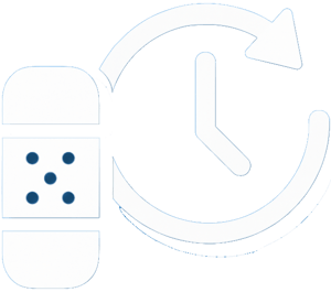 Значок повязки, показывающий продолжительность процесса заживления