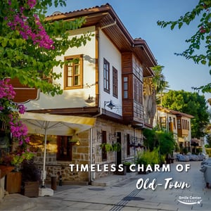 Historic Antalya old town street near Smile Center Turkey clinic