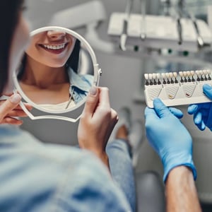 Modern dental chair in a bright, clean clinic room perfect smile